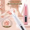 Pet Paw Trimmer with LED Light Pet Precision Trimmer Low-Noise Cordless Grooming Clippers USB Rechargeable Pet Hair Trimmer