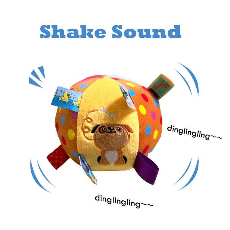 Плюшевый вокальный игрушечный мяч для собак, забавные интерактивные игрушки для домашних животных с колокольчиками, игрушка для чистки зубов, жевательная игрушка для маленьких и больших собак, кошек, щенков, игрушка