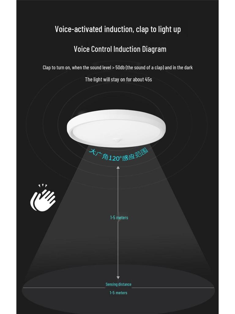 Ультратонкий водонепроницаемый светодиодный потолочный светильник для ванной комнаты, балкона, спальни и коридора.