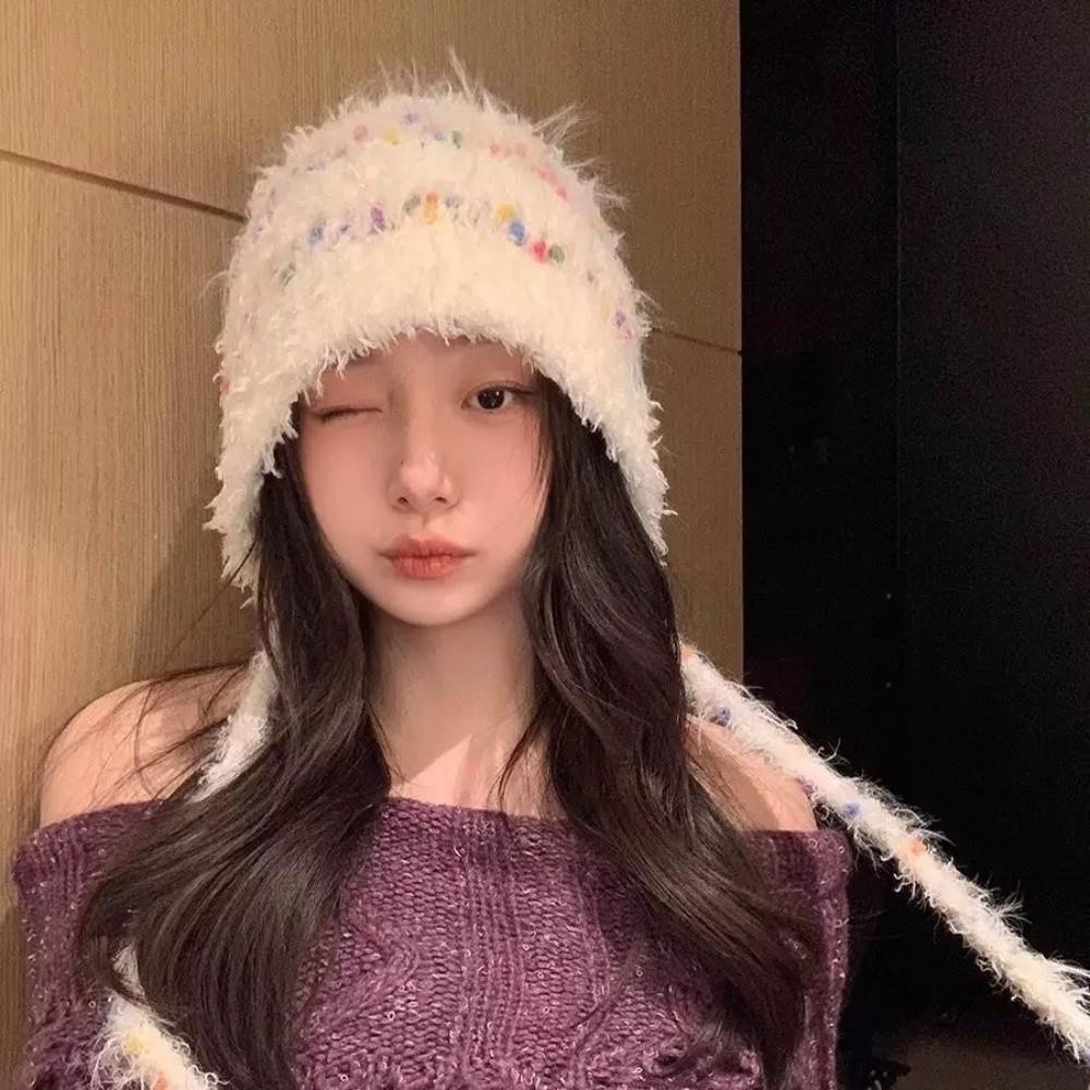 Ear Protection Winter Hat Warm Earmuff Knitted Hat Cute Lei Feng Cap for Women