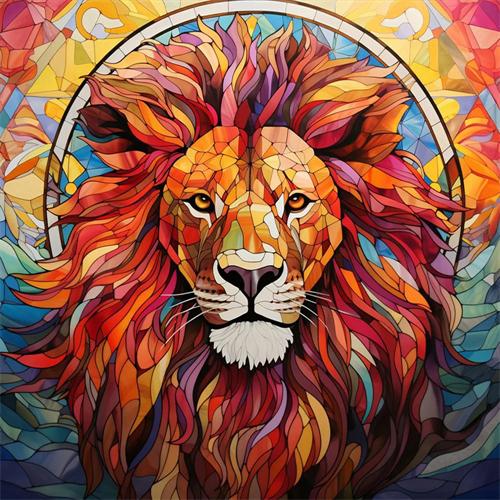 Full Square Round Diamond Painting Wolf Lion Decor Home Embroidery Mosaic Animal Fantasy Handmade Gift