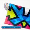1Roll Creative Graffiti Geometric Pattern Car Film Modification Motorcycle Bicycle Skateboard Boat Waterproof Vinyl Wrapping