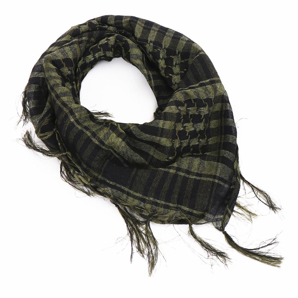 Outdoor Ultrathin Tactical Scarf Lightweight Hiking Arab Desert Headscarf Unisex Military Shawl Keep Warm Plaid Bandana Scarf
