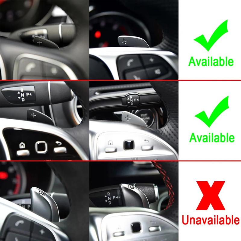 Для Mercedes-Benz A-Class W177 V177 B C E-Class W205 W246 W213 GLA Автомобиль Рулевое колесо Лепестки переключения передач Алюминиевые лепестки