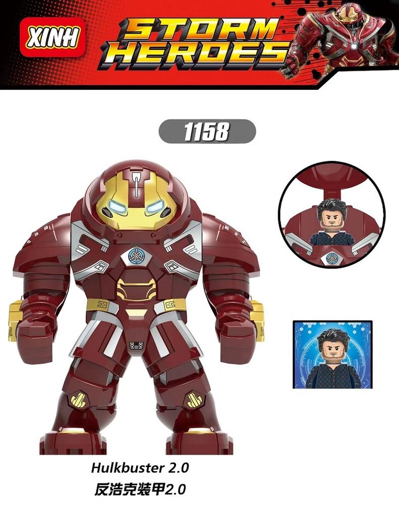 Супергеройский конструктор из фильма Marvel, аниме, Мстители, Халкбастер, сборные игрушки для детских праздничных подарков
