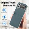 Anti -Falling Matte Leather Cover Case For Samsung Galaxy Z Flip4 5g Flip 4 Flip3 Flip 3 Folding Design Fashion Phone Bag