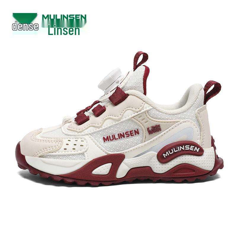 Дышащие сетчатые кроссовки для бега Mulinsen Kids - Нескользящие, износостойкие, легкие, модные для мальчиков и девочек, Весна/Осень 2025.