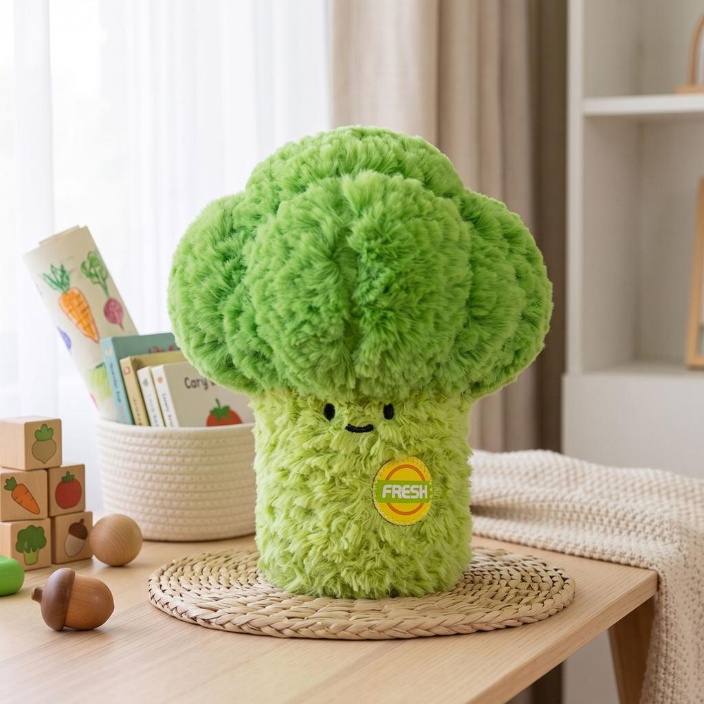 Плюшевая игрушка Брокколи - Мягкое овощное чучело, Милая кукла-еда для декора спальни, Подарок для детей
