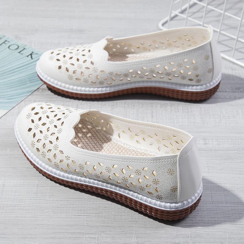 2023 летние сандалии, женская обувь на плоской подошве, дышащая повседневная обувь с сетчатой ​​подкладкой, противоскользящая обувь на мягкой подошве на плоской подошве