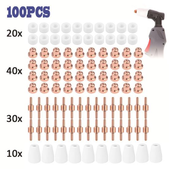 100 шт. PT31 LG40A расходные материалы для плазменной резки, прочные, простые в установке, компактные, профессиональные, комплект наконечников для электродов, мастерская