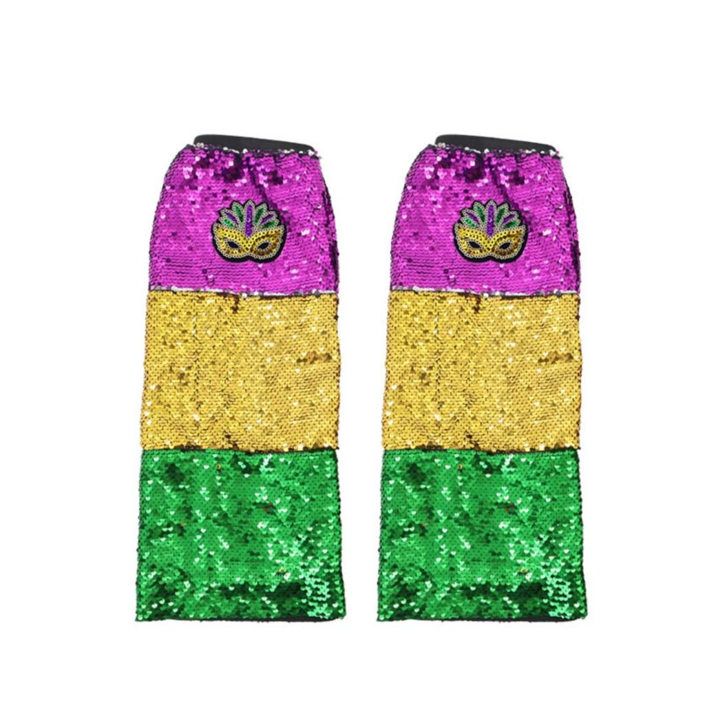 Carnival Ball Fashion Metalliced Sequin Leg Warmers, Evening Dress-up Performance Props