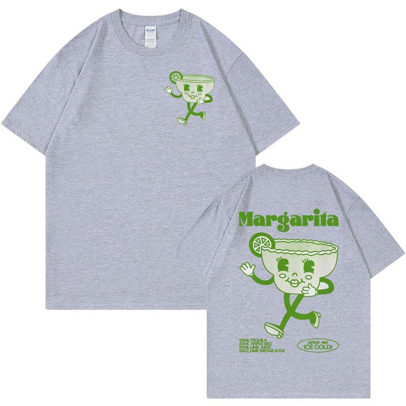 Margarita Meme T Shirt Funny Cocktail Unisex Retro Cartoon Aesthetic Tshirts Men 100 Cotton Oversized Short Sleeve Tshirt Y2k