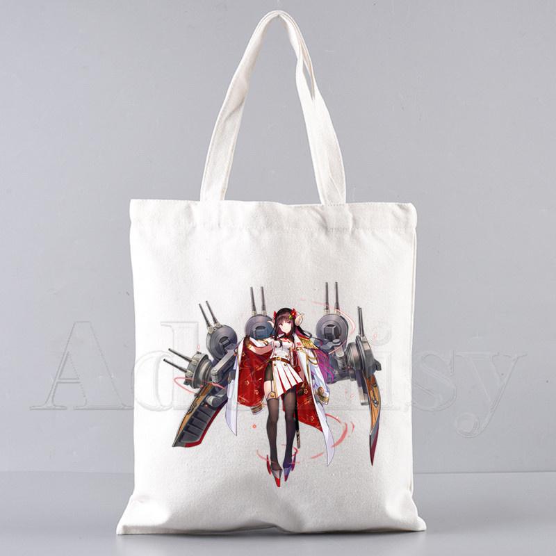 Сумка для покупок Azur Lane, продуктовая сумка Bolsas De Tela Tote Bolsa, сумка для покупок, джутовая сумка-тоут из ткани на заказ