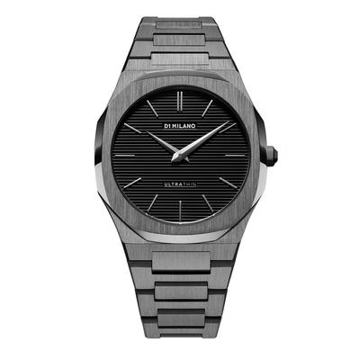 Авторизованный дистрибьютор D1 Milano Watch UTBJ15 Ультратонкие Часы цвета оружейной стали 40 мм Ремешок из нержавеющей стали Мужские [УЛЬТРАТОНКИЕ]