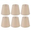 6 шт. Чехол для абажура из льняной ткани, цилиндрический абажур с железным каркасом для бытового освещения