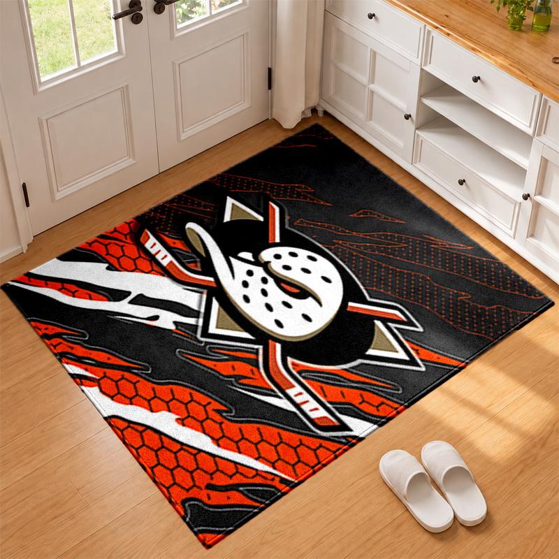 Anaheim Ducks Carpet Door Mat for Living Room or Bedroom Protective Mat Under Chair Office Decoration Christmas Gift Birthday Present