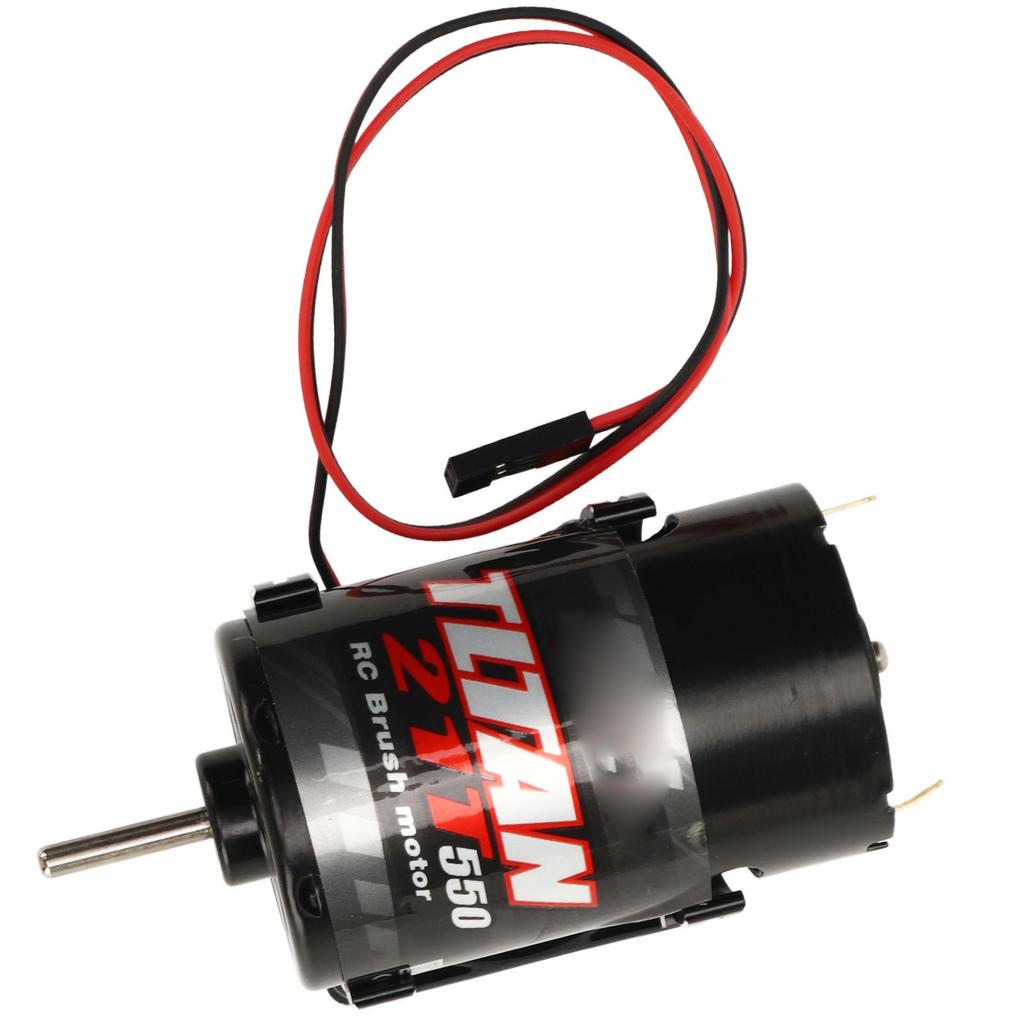 550 Brushed Motor 21T Low Noise Heat Dissipation RC Car Brushed Motor for SCX10 90046 Black