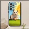 Милый Кот Мем Чехол для Телефона Для Samsung S 25,24,23,22,30,21,10,9,Ultra,Plus,Lite,FE,4,5 G Мягкий Черный Чехол