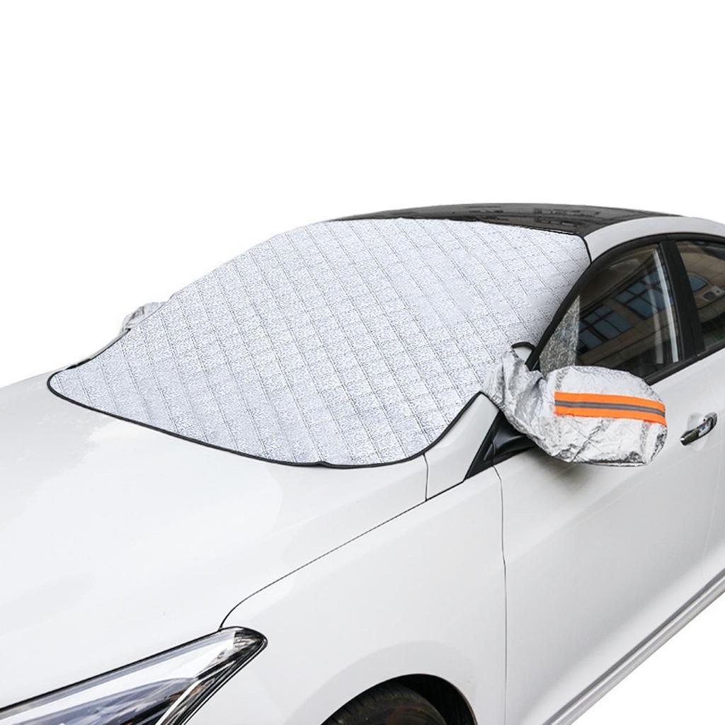 Car Windshield Cover, Snow Cover With Side Mirrors Cover, Windshield Shade With Magnetic Edges For Car SUV CRV Trucks