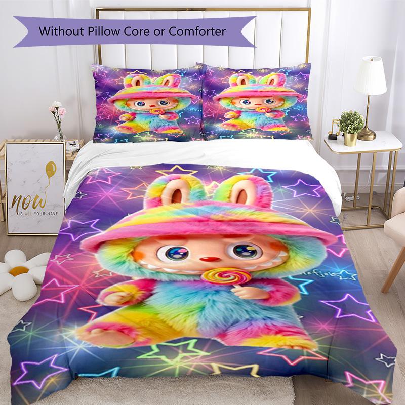 Labubu Quilt Cover Set Design for Living Room Lightweight Christmas Gift