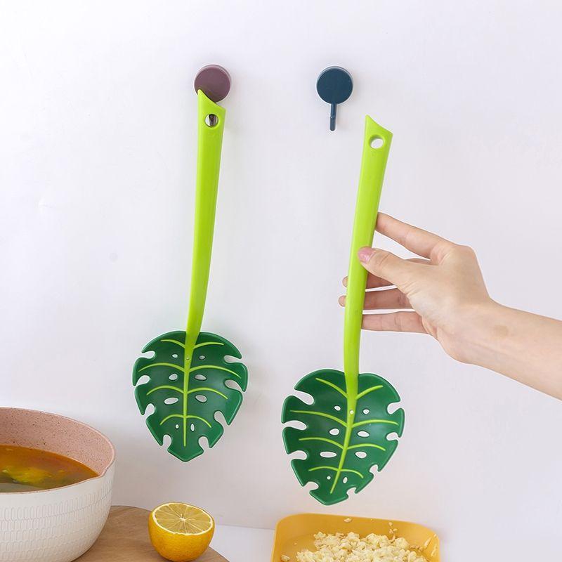 1PC Creative JungleSpoon Green Leaf Colander Turtle Leaf Spoon Noodle Spoon Spoon Colander