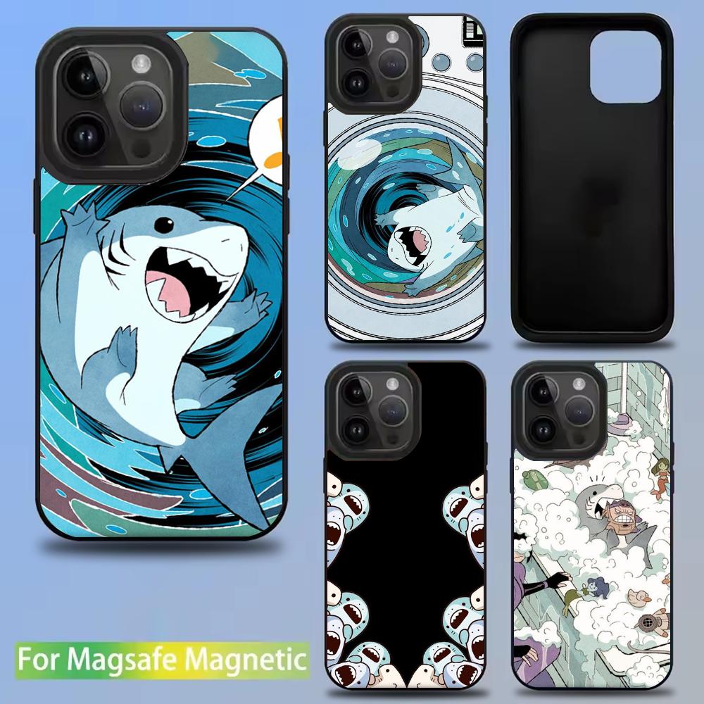 Jeff The Land Shark Phone Case For IPhone 16 15 14 13 12 11 Pro Mini Max Soft Magnetic Cover