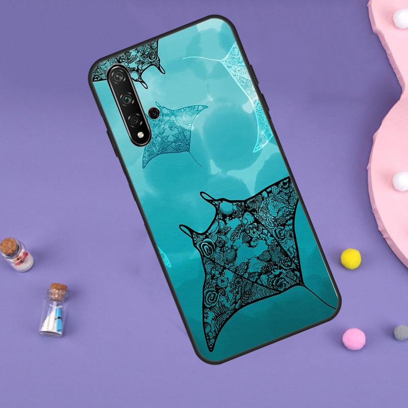 Чехол с животным Скатом для Huawei Nova 10 9 SE 3i 7i 8i 11i 12i Y60 Y61 Y70 Y72 Y73 Y90 Y91 P20 P30 P40 Lite