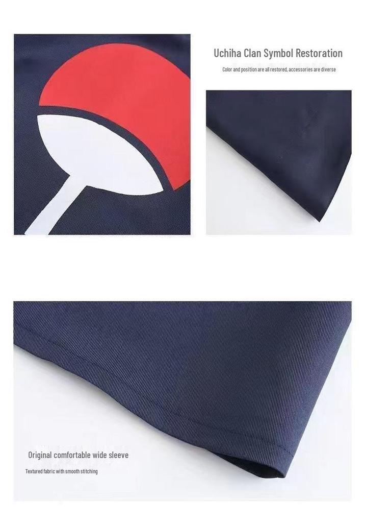 Uchiha Obito Akatsuki War Costume with Mask & Fan - Naruto Cosplay Outfit
