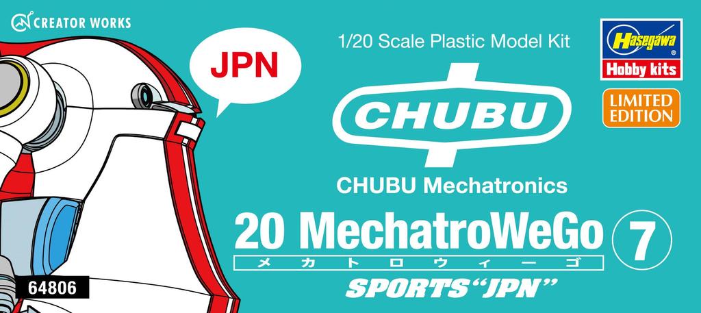 Hasegawa Creator Works Series Mechatro Wego Sport JPN Scale Plastic Model 64806 No.07 1/20