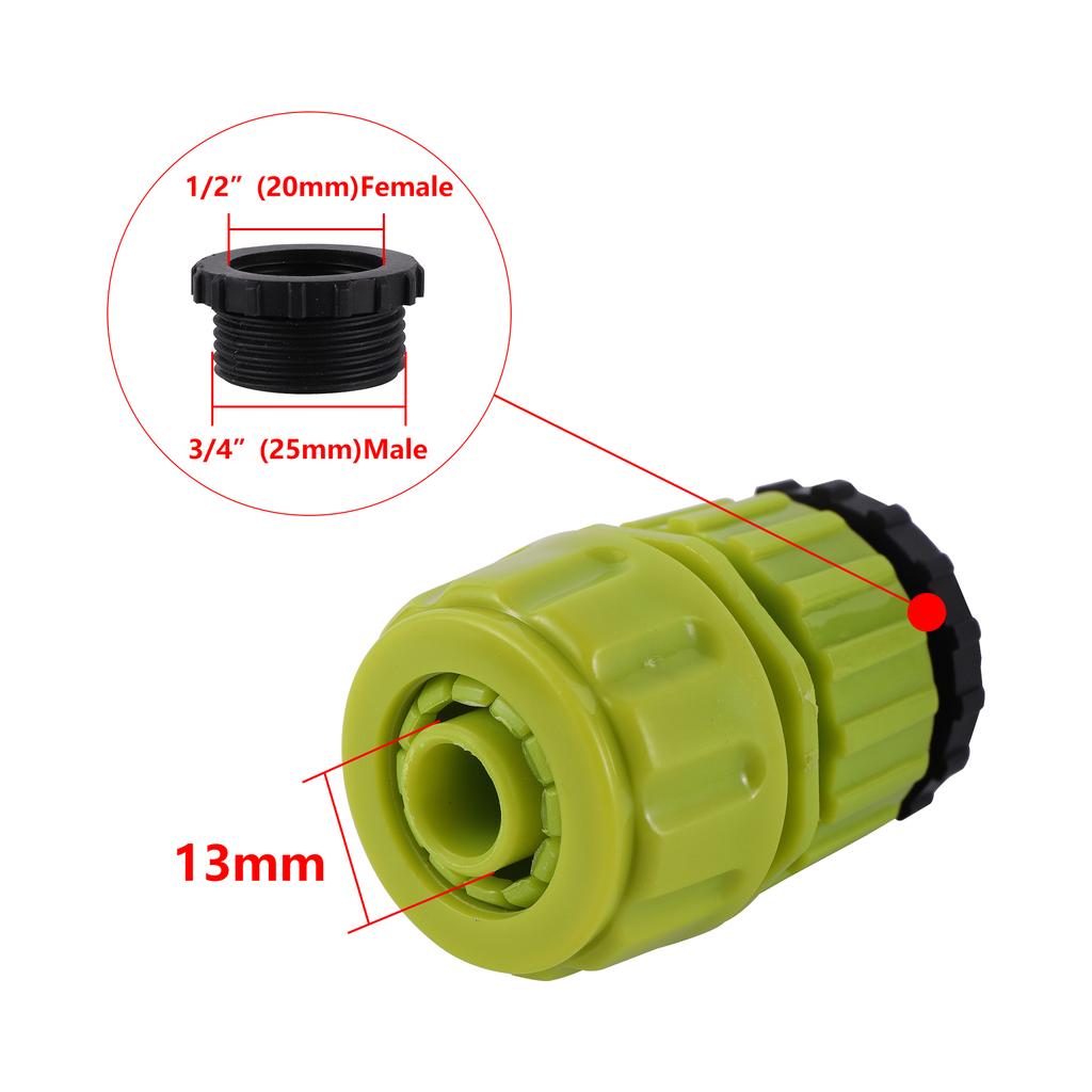 Резьба 1/2"3/4" на шланг 1/2" (ID12мм) Быстроразъемное соединение Садовый полив Аксессуары для капельного орошения Садовые водные соединения