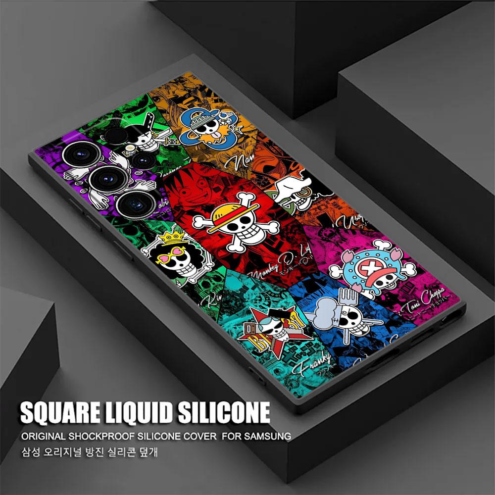 One LOGO Pieces Anime Phone Case For Samsung Galaxy S25 S24 S23 S20 S21 FE S26 S22 Ultra 5G S26 Plus S25FE Soft Silicone Cover