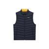 Li Ning Fitness Series Solid Color Logo Print Stand Collar Zipper Down Vest Men Vests Blue AMRS005-1