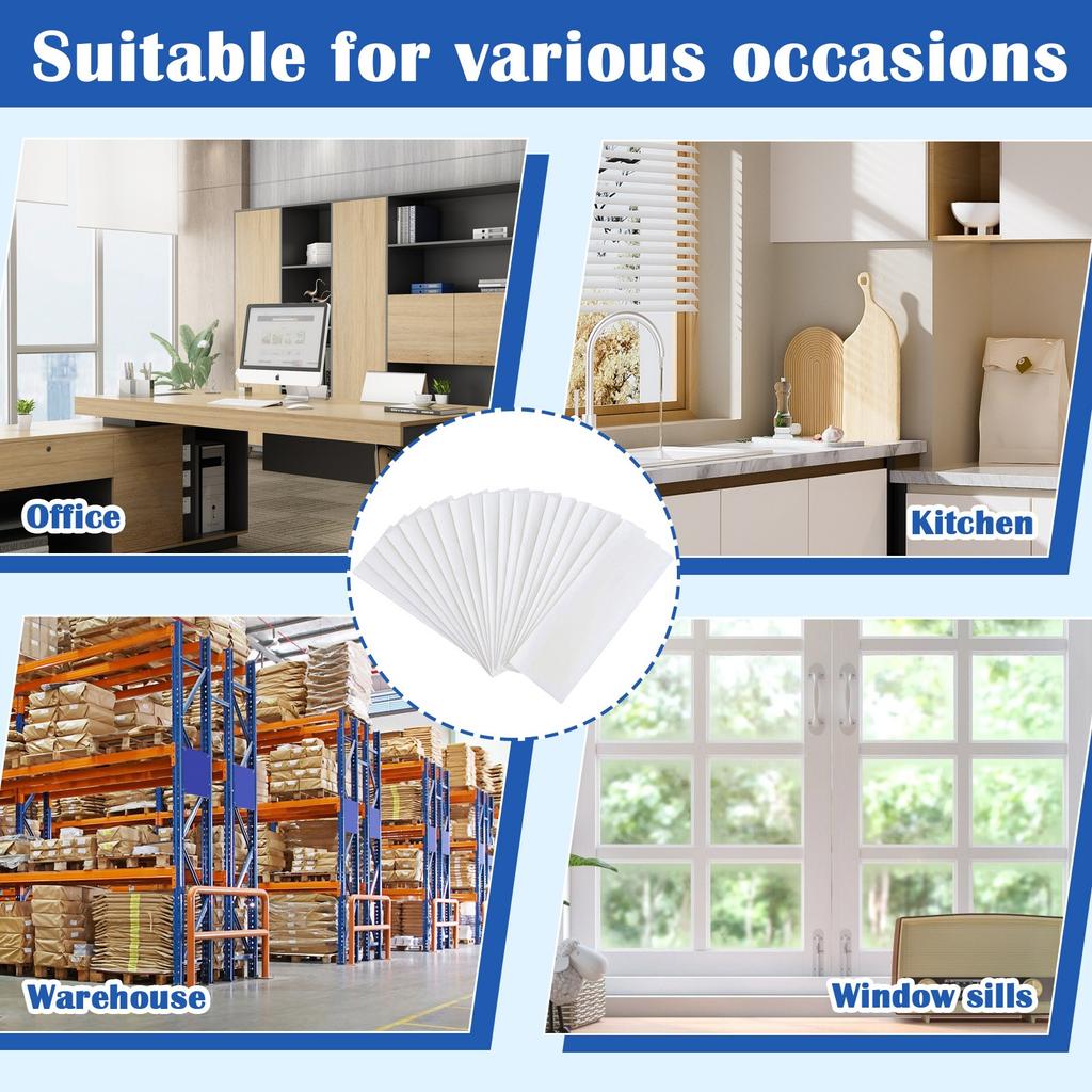 20 Pack Indoor Window Traps, Paper Strips, Tape, Clear Window Traps, Household Glue, Waterproof Trap