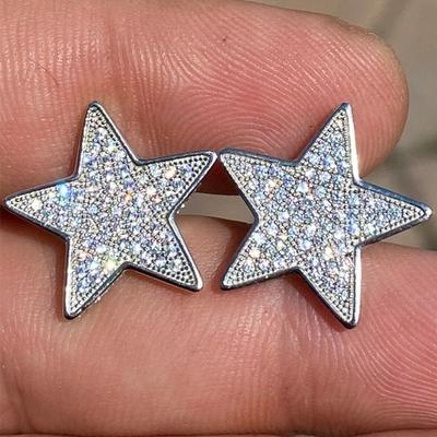 Серьги-звезды в азиатском стиле женские, милые крутые серьги-пусеты в форме звезды, персонализированные, шикарная модная ниша, супер