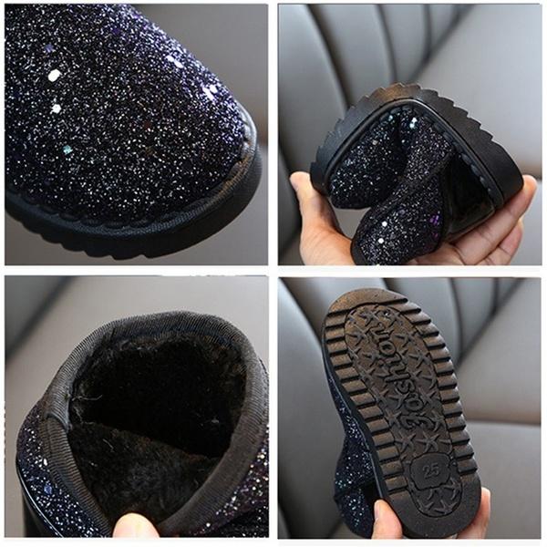 Зимние детские зимние сапоги Теплые блестящие сапоги для мальчиков Девочек Зимние сапоги Ботинки Тапочки