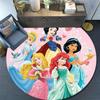 1pc Princess Round Area Rug,Non Slip,Machine Washable Polyester Carpet for Living Room,Bedroom Decor