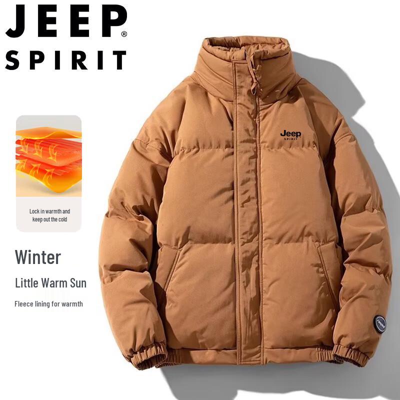 JEEP SPIRIT Men's Stand Collar Padded Winter Jacket