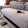 Flannel Sofa Cushion Four Seasons General Non-Slip Thickened Living Room Sofa Backrest Cover Modern Plush Seat Cushion