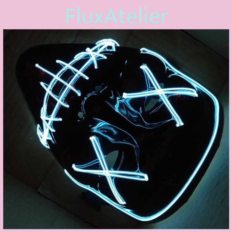 Led Light Mask Up Funny Mask The Purge Election Year Ideal For Halloween And Cosplay Events