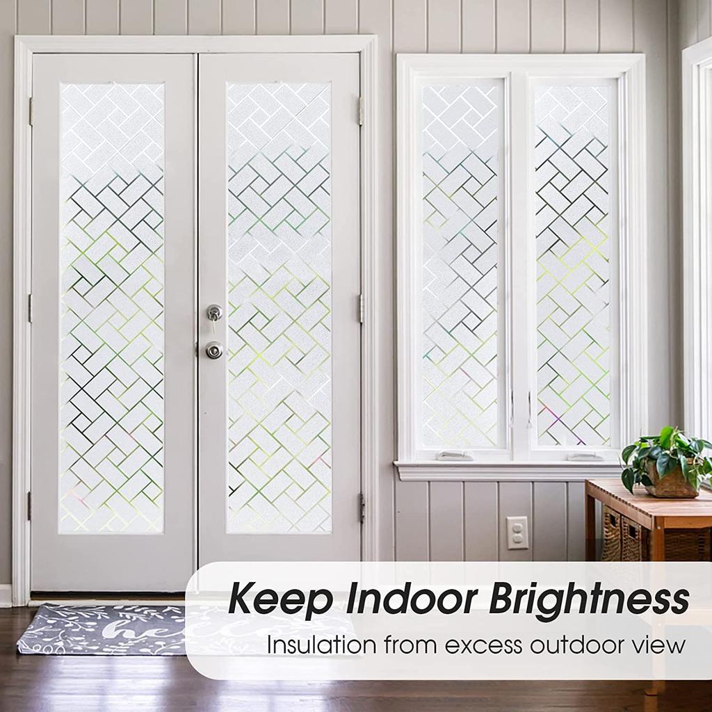 Пленка для защиты окон Матовая пленка для окон Солнцезащитная пленка для окон Неклеящаяся терморегулирующая съемная наклейка на окно Главная