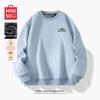 MINISO Men's American Style Fleece-Lined Suede Sweatshirt