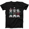 Merry Christmas Cats Cute Winter Festive Santa Funny Gift Black T Shirt 217