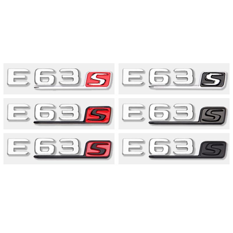 E63S logo badge car stickers for Mercedes Benz E63 refitted Eclass 6.3AMG fender side labelflag new old rear trunk displacement IY0