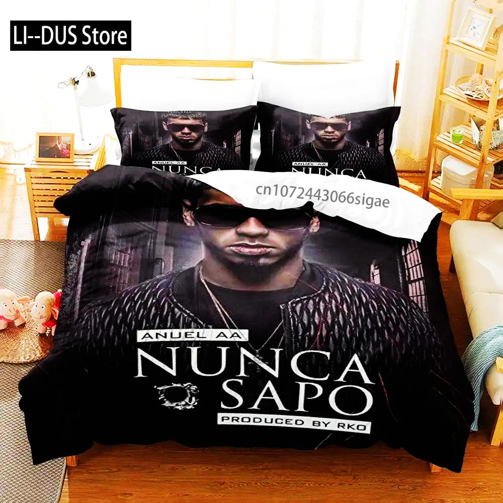 Anuel Aa Real Hasta La Boys Bedroom Duvet Cover Set Single Double Full Queen King Size 2024 Duvet Cover Bed Set