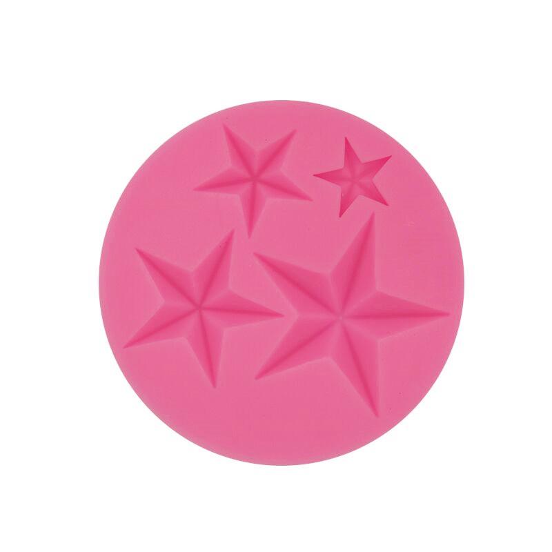 Pentagram Star Shape Star Cake Decoration Fondant Silicone Mold Soft Clay Clay Chocolate Baking Glue