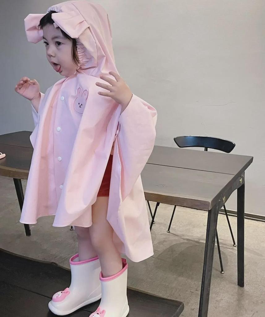 Детский плащ-накидка с капюшоном и рисунком медведя из мультфильма для детей детского сада и учащихся начальной школы