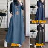 Мода Женский Без рукавов Повседневный Свободный Летний сарафан Сарафаны Абайя Вестидо Джинсовый Синий Мусульманский Комбинезон Платье