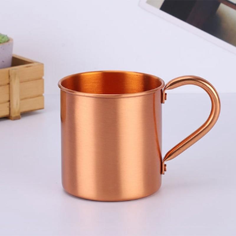 Чистая медь Moscow mule Стакан Жесткий гладкий коктейль без подкладки Кофе Пиво Молоко Стакан Домашний бар Напитки Прохладный