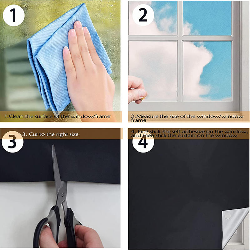 DIY Портативная дорожная затемняющая штора, жалюзи на окна, теплоизоляционные кухонные шторы, наклеивающиеся на неперфорированную черную ткань