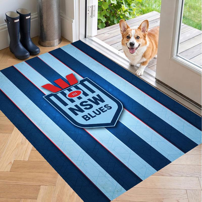 Soft Floor Carpet NSW Blues Pattern Area Rug Decorative Mat For Home Room Decoration